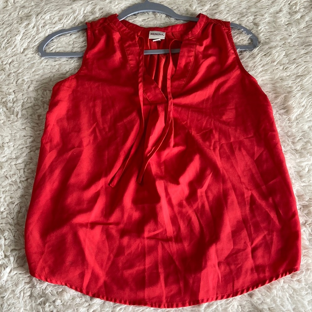 Orange/Red Blouse